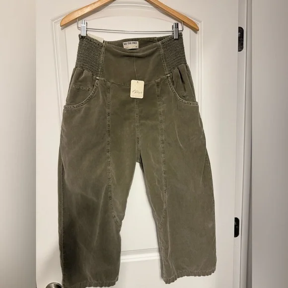 Free People Lunan Crop Harem Cord Jeans We The Free XS - Picture 3 of 11